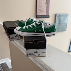 Converse Classic Green Sneakers with White Accents